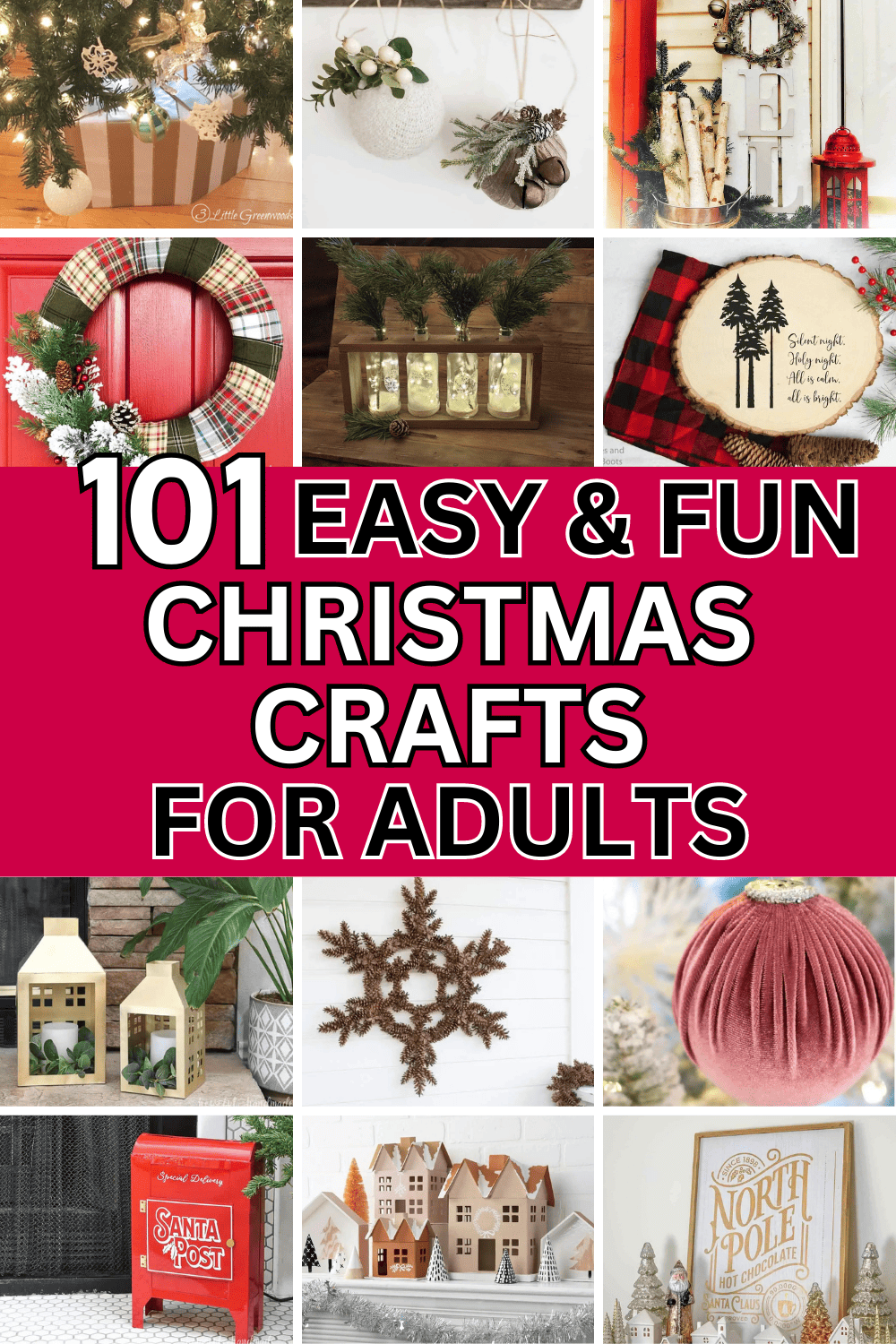101 Festive & Fun Christmas Crafts for Adults (to sell, gift, or